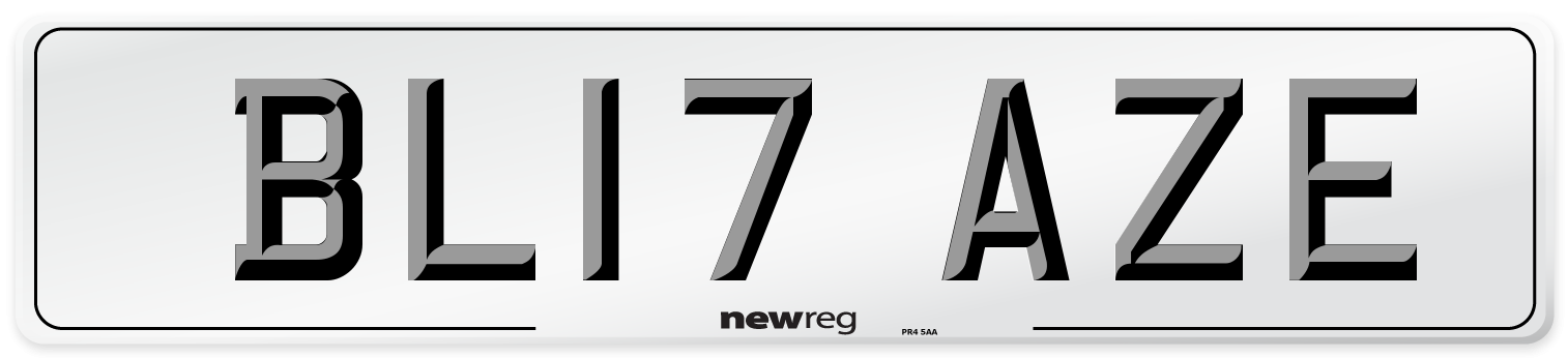 BL17 AZE Number Plate from New Reg